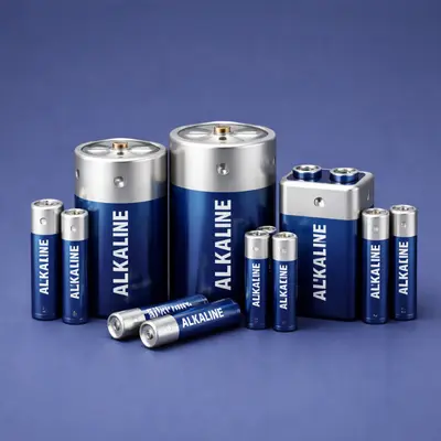Alkaline Batteries (AA, AAA, C, D, 9V)