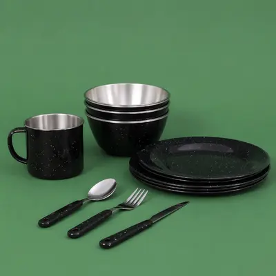 Veselă de camping (din melamină / inox)