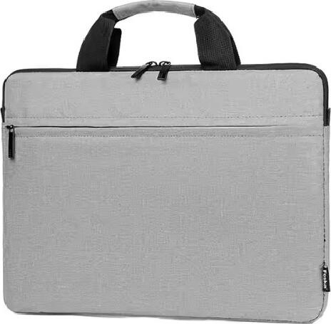 Husa pentru laptop Foska SB2001 pentru 14 inch laptop, Negru, material textil Oxford impermeabil cu interior de suede, husa subtie cu maner si buzunar frontal, 37x27x2cm