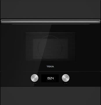 Teka ML 8200 BIS Built-in Microwave with Grill, Urban Colours Black Glass, 20L Capacity, 1200W Power, Stainless Steel Interior, Touch Control