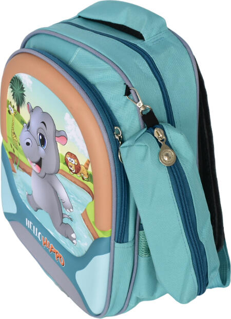 School Backpack 0133R, Durable Polyester, 45x30x20 cm, Reinforced Back and Bottom, Adjustable Straps, Black