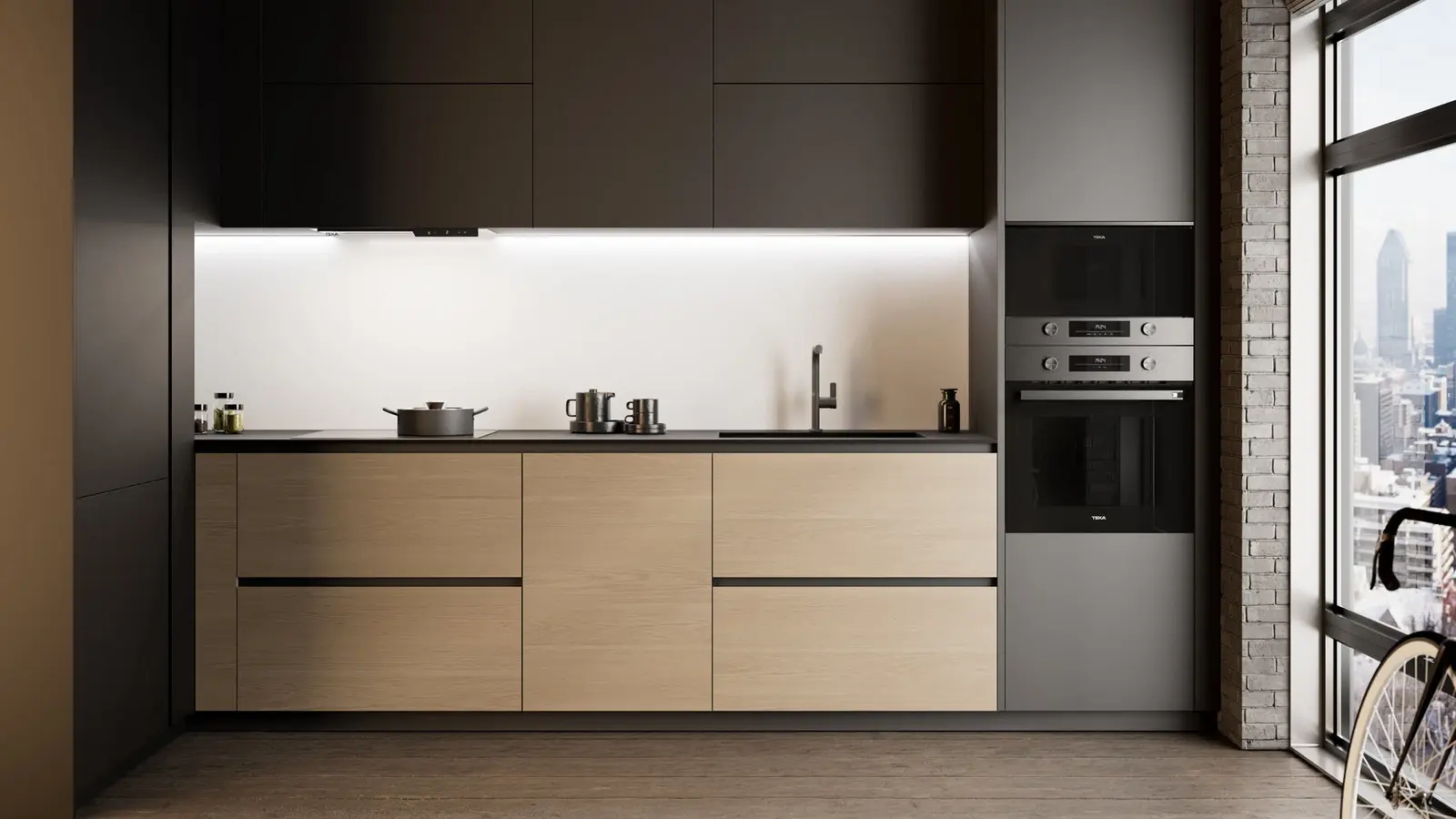 Cuptor Incorporabil Multifunctional Teka HSB 6350 P SS NEO, Capacitate 70L, Clasa Energetica A+, Curatare DualClean Pirolitica si HydroClean, Inox