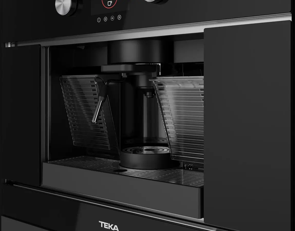 Aparat de cafea incorporabil Teka CLC 8350 MC Multi-capsule si cafea macinata, Cristal Negru, 19 Bar, Ecran TFT, Compatibil Nespresso Lavazza ESE