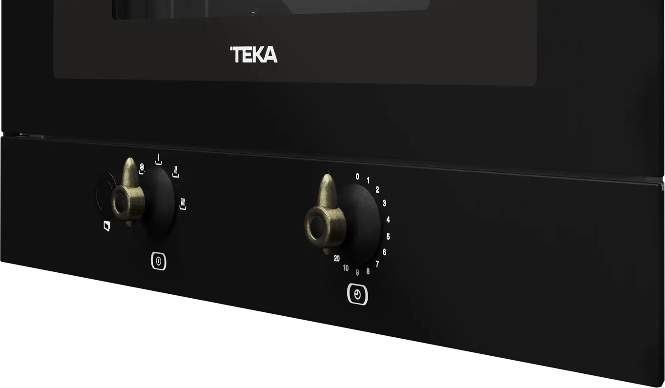 Cuptor cu Microunde Încorporabil Teka MWR 22 BI AT, Ediție Country Style, Antracit Brass, Capacitate 22L, Bază Ceramică fără Platan, 1400W, Inox