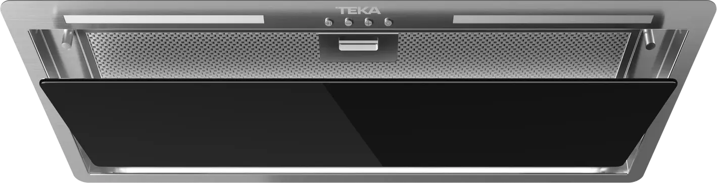 Teka GFL 77651 EOS Built-in Kitchen Hood, Stainless Steel and Black Glass, Perimeter Extraction, 726 m3/h Max Airflow, Energy Class A+, Electronic Control