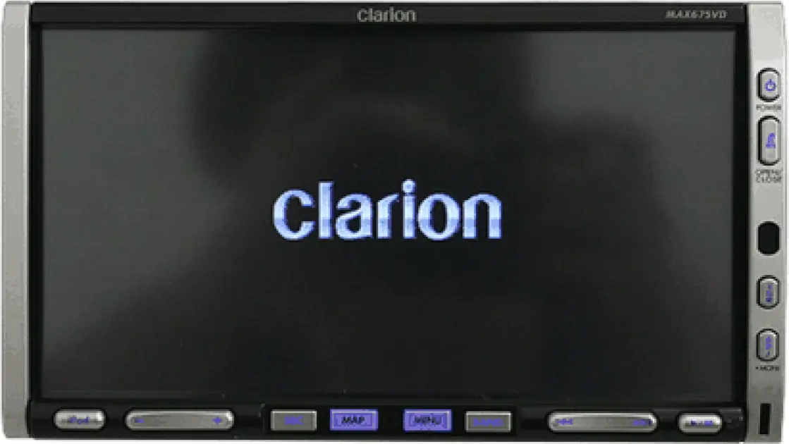 Clarion MAX676VD 2-DIN DVD Multimedia Station, 7-inch TFT Touchscreen, 5.1 Channel Decoder, 2-Zone System, TV Tuner, iPod Connection, Made in Japan