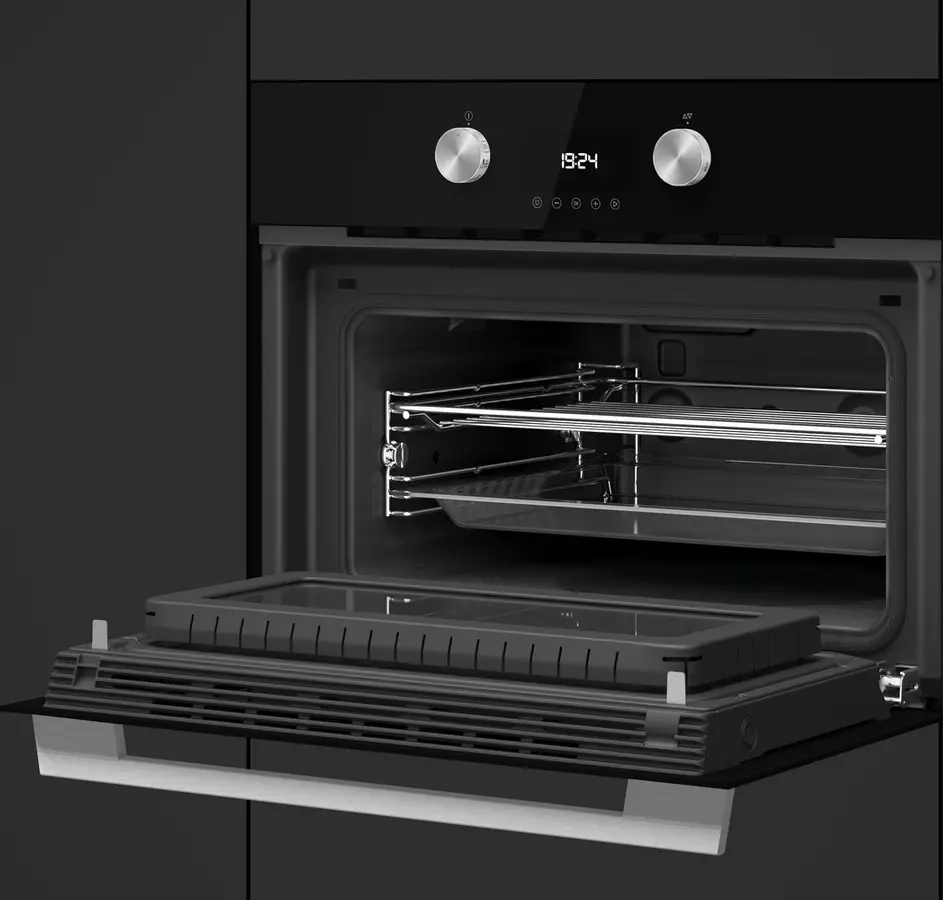 Cuptor cu Microunde și Grill Încorporabil Teka MLC 8440 BK, Ediția Urban Colors, Putere 1000W/1400W, Capacitate 45L, Control Touch, Negru Night River