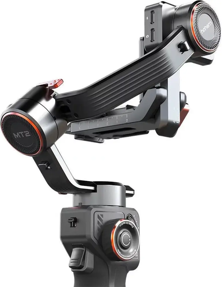Hohem iSteady MT2 4-in-1 Gimbal Stabilizer, 1.2kg Payload, AI Tracking, RGB Fill Light, for Mirrorless, Compact Cameras, Smartphones & Action Cams
