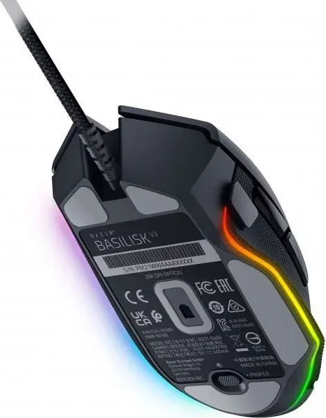 Marvo Fit Lite G1 Gaming Mouse, PixArt 3327 Optical Sensor, 12000 DPI, 7 Programmable Buttons, Omron Switches, RGB Lighting, Interchangeable Palm Rests