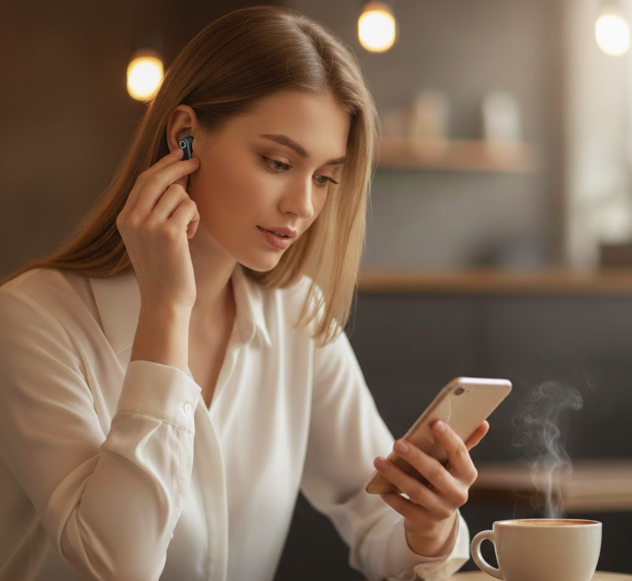 Casca TWS NUO BI XING J16, Negru, Bluetooth 5.4, Audio Hi-Fi Hi-Res, Anulare Activă a Zgomotului ANC, Baterie 30h, Încărcare Rapidă Type-C, Control Tactil