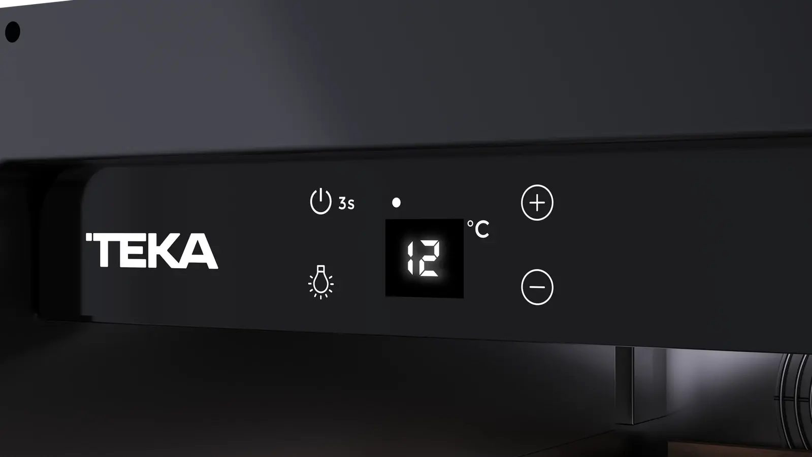 Răcitor de vin Teka RVU 10020 Sommelier, 20 sticle, Două Zone de Temperatură, Răcire SurroundAir, Geam Tintat UV, Iluminare LED, 295x820x573 mm