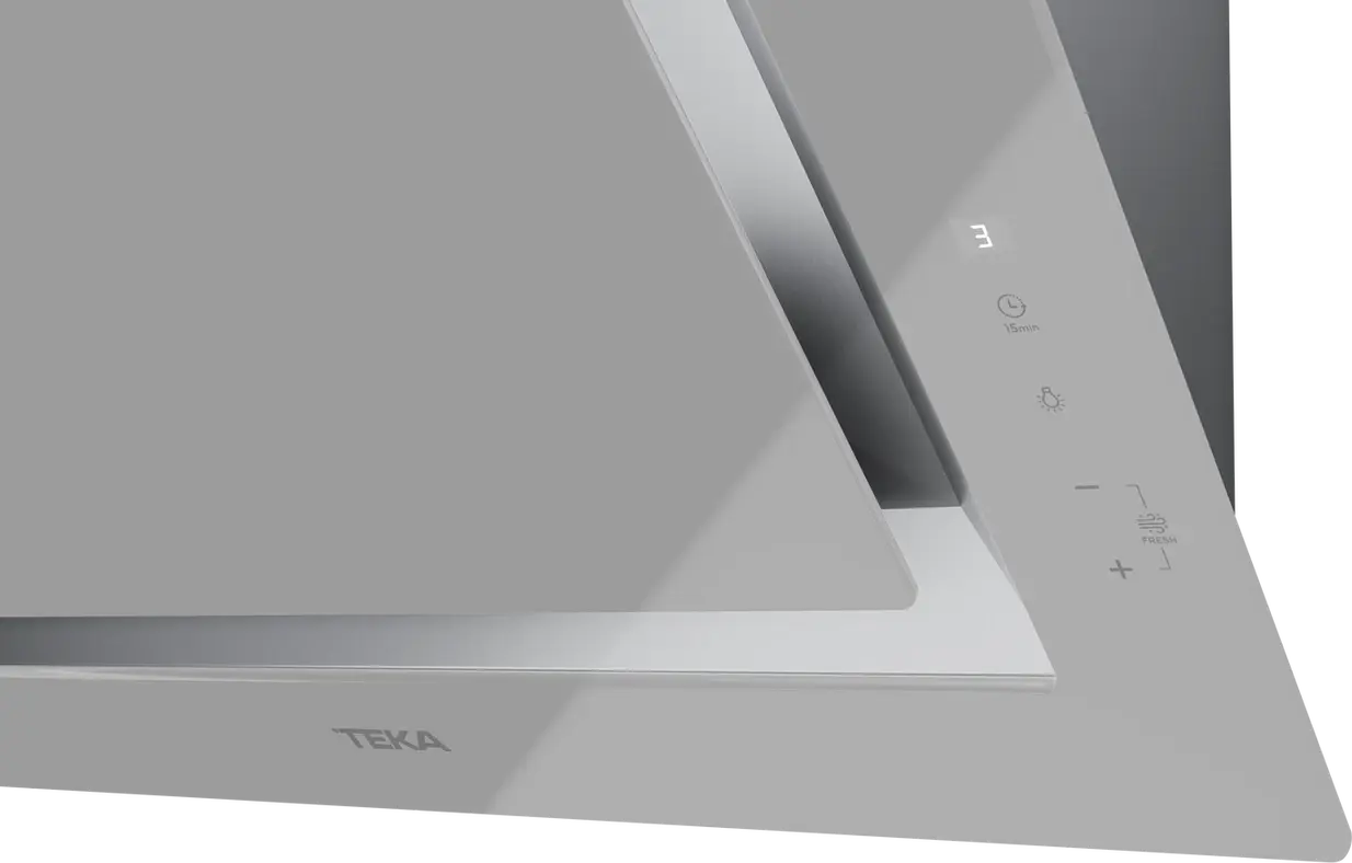 Hota Decorativă Verticală Teka DLV 68660 SM TOS, Urban Colors Steam Grey, 600mm, Control Touch, Iluminare LED, Funcție Fresh AIR, Motor EcoPower, 725 m3/h