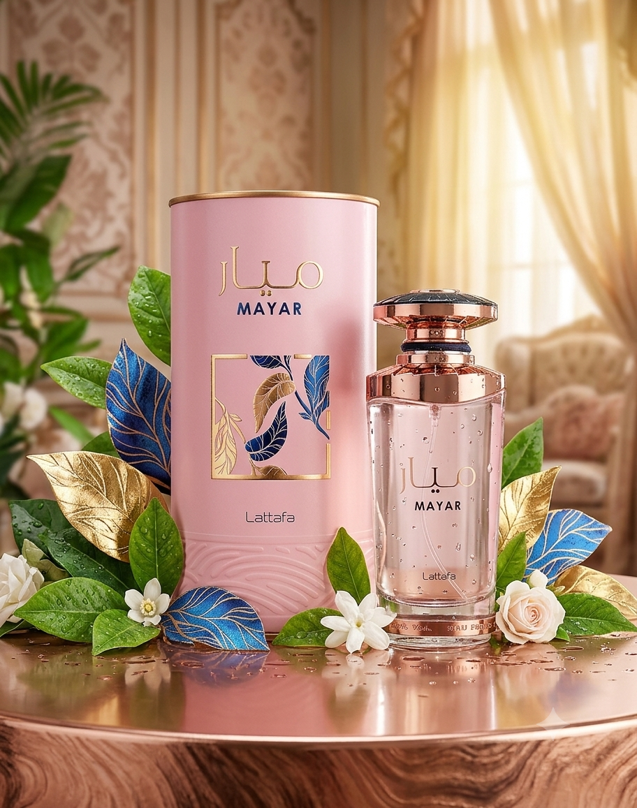 Lattafa Mayar Eau de Parfum for Women, 100 ml - Long-Lasting Floral Fruity Fragrance with Raspberry, Lychee, Peony and Musk