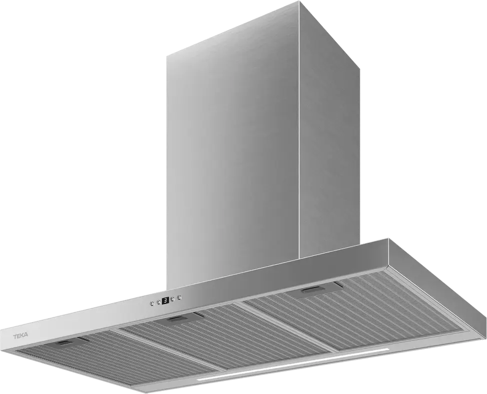 Hota Decorativă de Perete Teka DSH 986 Ultraslim, 90 cm Inox, Motor EcoPower, Iluminare LED, Timer, Capacitate Absorbție 735 m3/h, Clasa Energetică A