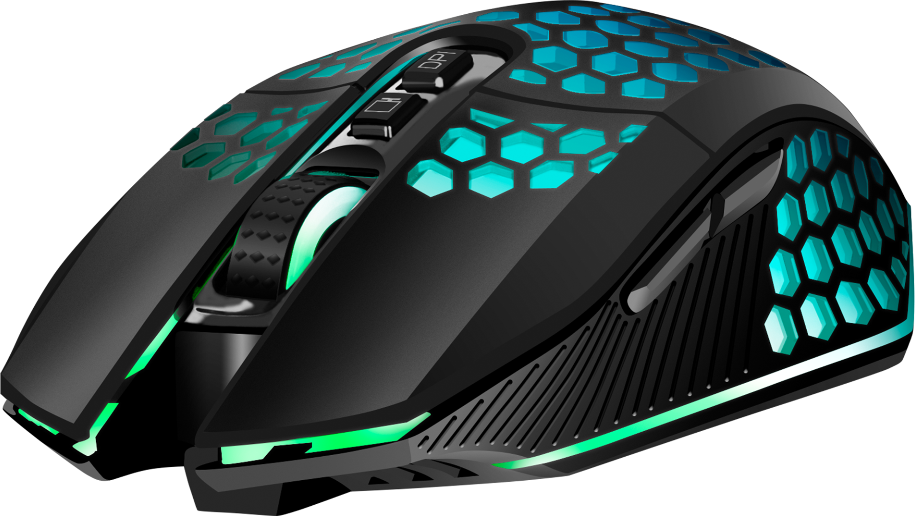 SVEN RX-G940W Wireless Gaming Mouse, Silent Buttons, Honeycomb Shell, RGB, 3600 DPI, 7 Buttons, 2.4GHz, Rechargeable