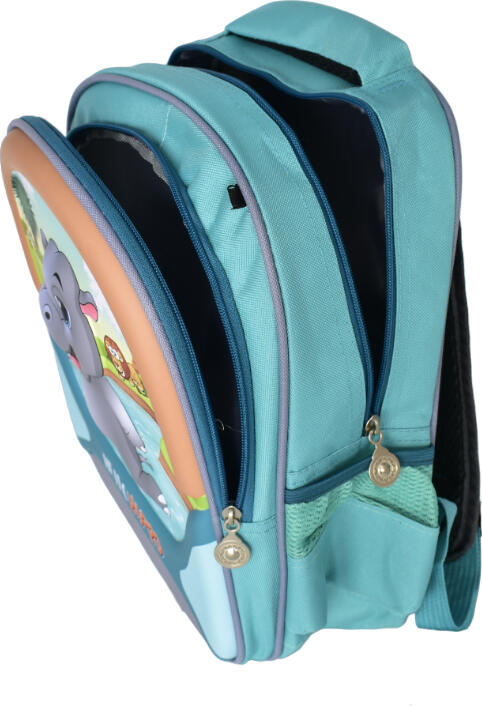 School Backpack 0133R, Durable Polyester, 45x30x20 cm, Reinforced Back and Bottom, Adjustable Straps, Black