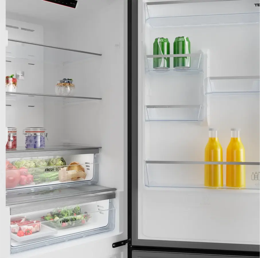 Teka RBF 44630 BK Free Standing Combi Refrigerator, Total No Frost, Inverter Motor, Black, 310L Capacity, Energy Class D, 188x60x63 cm