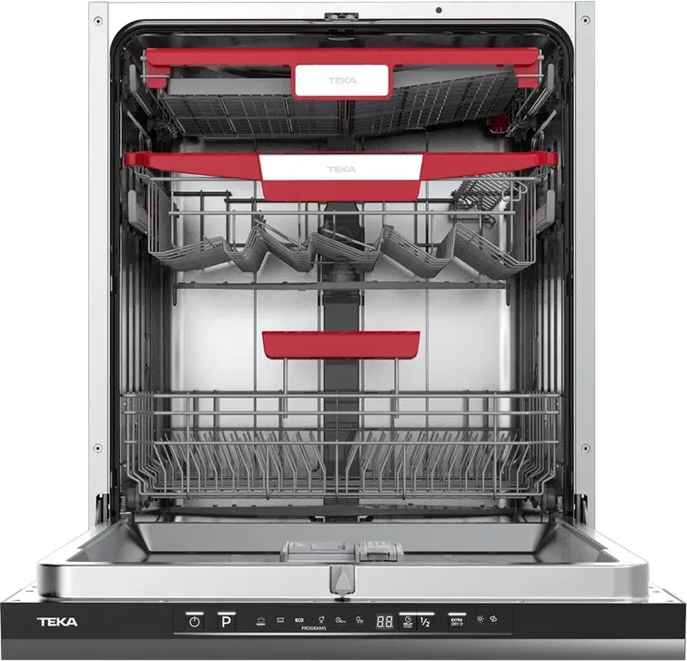Teka DFI 46760 Fully Integrated Dishwasher, 60 cm, 14 Place Settings, Premium Dry Automatic Door Opening, MultiFlex Cutlery Tray, Aqua Stop, Class D