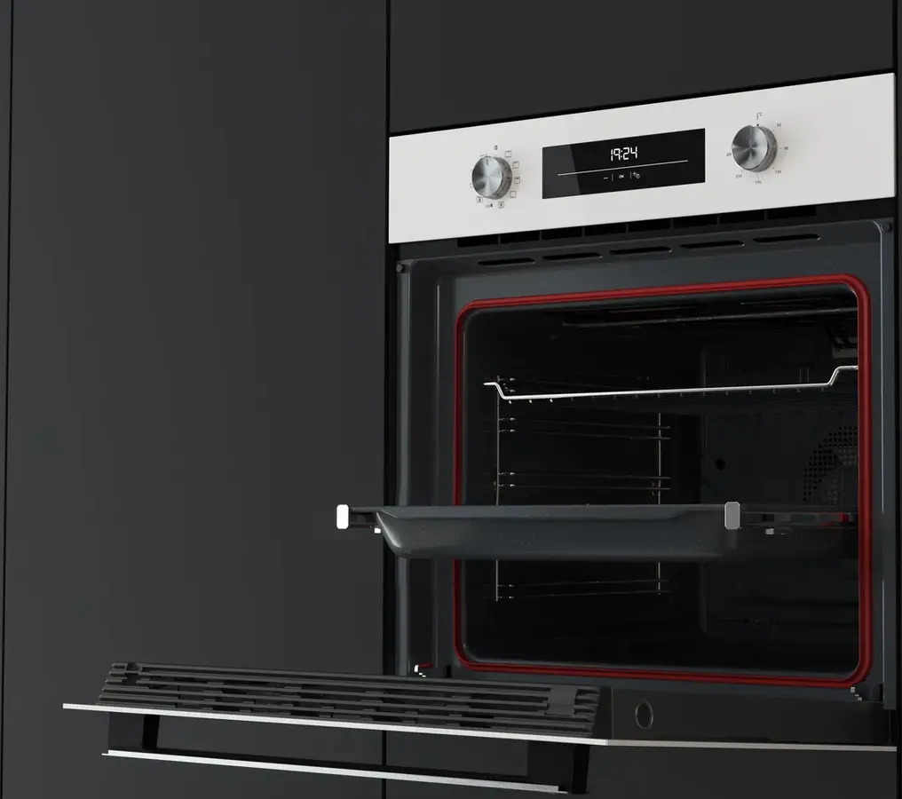 Teka HSB 6350 WH Neo Multifunction Built-in Oven, 70L Capacity, A+ Energy Class, 8 Functions, HydroClean, Telescopic Guides, White Finish