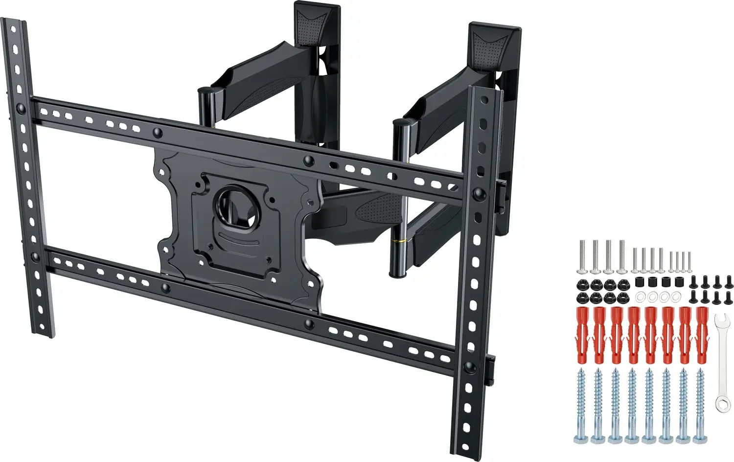 Suport TV de perete Gembird WM-75ST-02 cu braț dublu mobil pentru ecrane 32-75 inch, VESA pana la 600x400mm, Capacitate 45kg, Înclinare -5/+8 grade, Negru