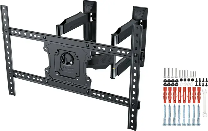 Suport TV de perete Gembird WM-75ST-02 cu braț dublu mobil pentru ecrane 32-75 inch, VESA pana la 600x400mm, Capacitate 45kg, Înclinare -5/+8 grade, Negru