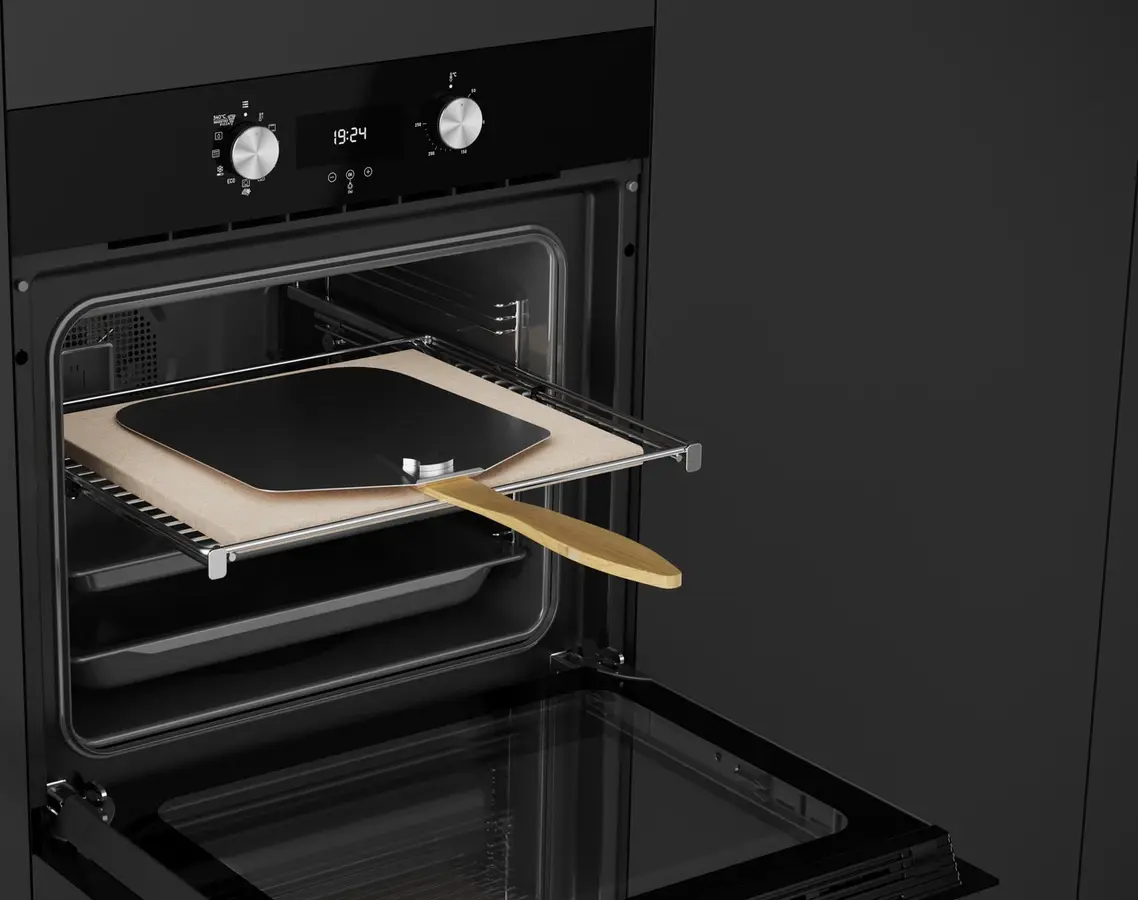 Teka HLB 8510 P MastroPizza Built-in Oven, Pyrolysis & HydroClean PRO, 70L, A+ Energy Class, Surround Temp Turbo, Touch Control, SoftClose, Pizza Stone