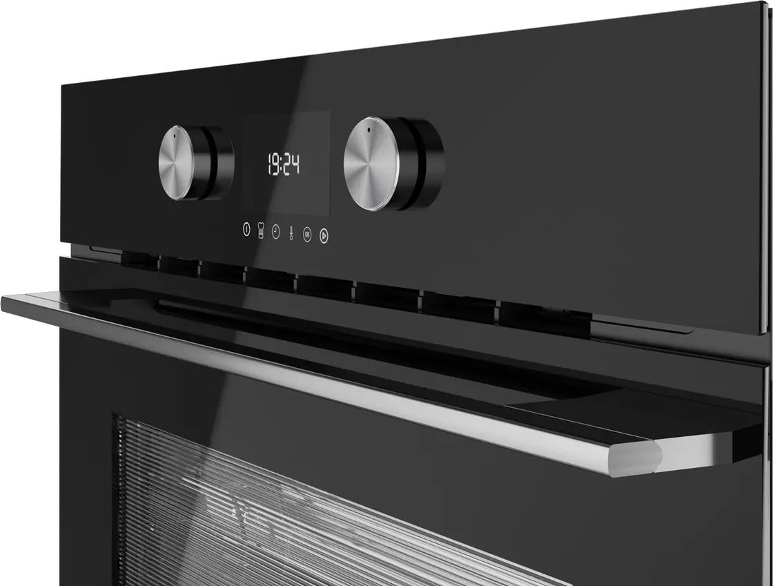 Cuptor Compact Multifunctional cu Abur Teka HLC 8470 SC BK, 44L, Clasa Energetică A+, HydroClean PRO, Ecran TFT Touch, Sticlă Neagră