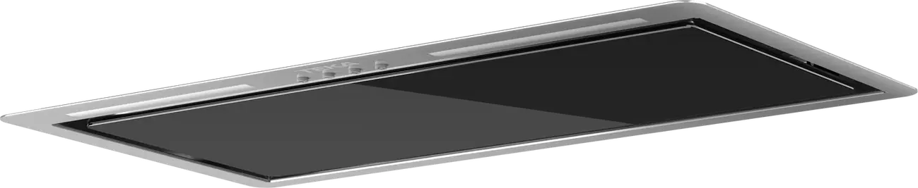 Teka GFL 57651 EOS BK Built-in Kitchen Hood, Perimeter Extraction, Stainless Steel and Black Glass, 3+1 Speed, A+ Energy Class, 735 m3/h Airflow