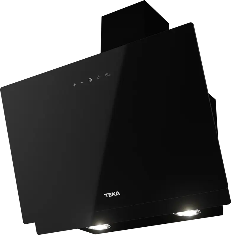 Teka DVN 64030 BK Vertical Decorative Hood, Urban Colors Night River Black, 60cm, Touch Control, 460 m3/h Extraction, LED Lighting, Black Glass