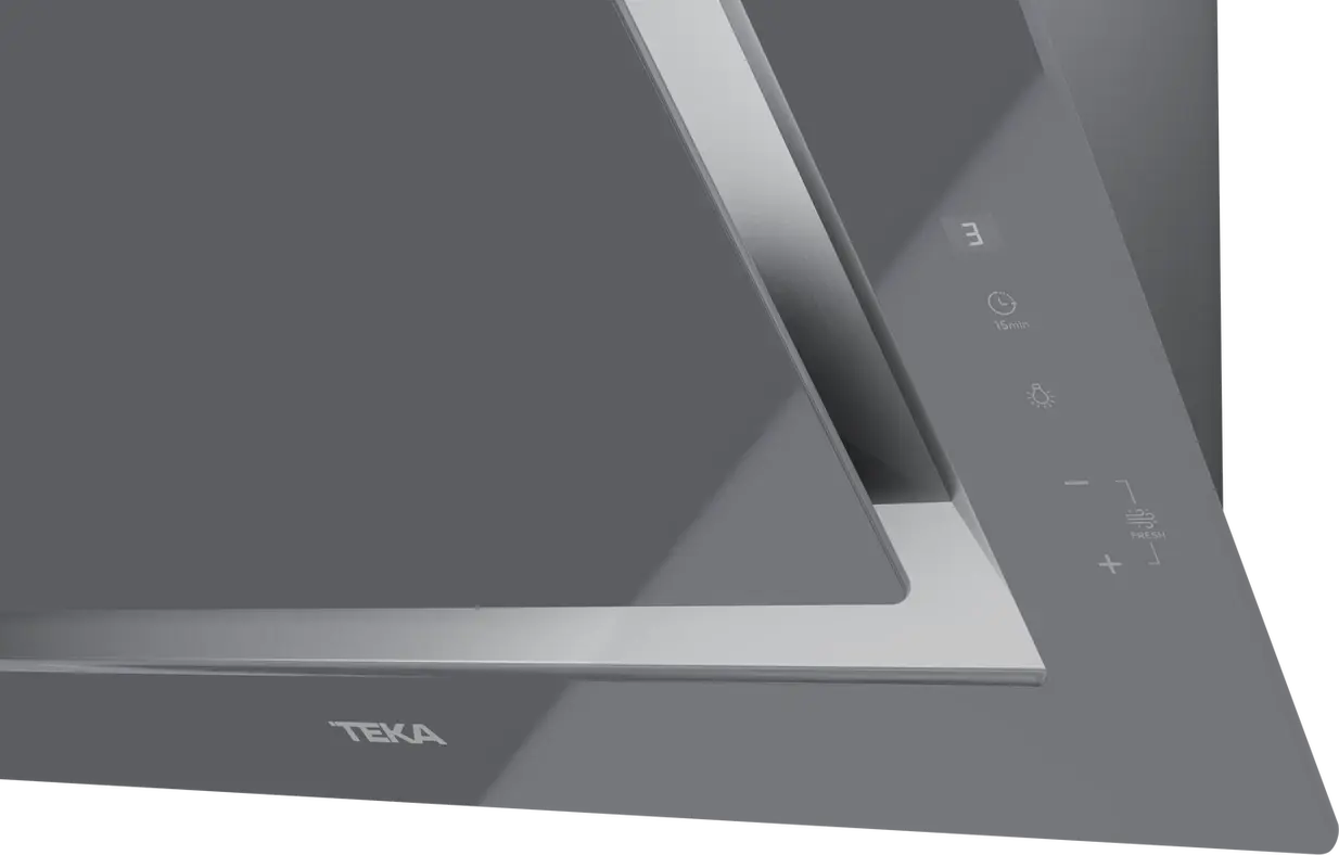 Teka DLV 68660 ST TOS Urban Colors Vertical Decorative Hood, Stone Grey, 60cm, Touch Control, LED BAR, Fresh AIR, 725 m3/h Max Extraction