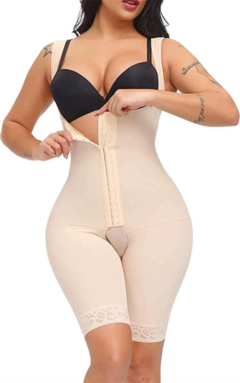 LEFUN 3-in-1 Shapewear Body Corset - High-Waist Waist Trainer, Push-Up, Adjustable Straps, Breathable Polyamide-Spandex for Silhouette Correction & Postpartum Recovery - Size: S