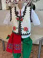 Benefis R 0622(4569) Children's Spring Costume Set of 3 Pieces, Red Vest, Green Pants, Bow Tie, Height 134-146 cm