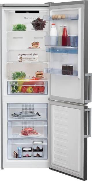 Frigider Combinat Beko RCNA366DSN 340L, NoFrost, NeoFrost Dual Cooling, Dispensator Apa, Afisaj Digital Extern, Gri, 185x60x65 cm