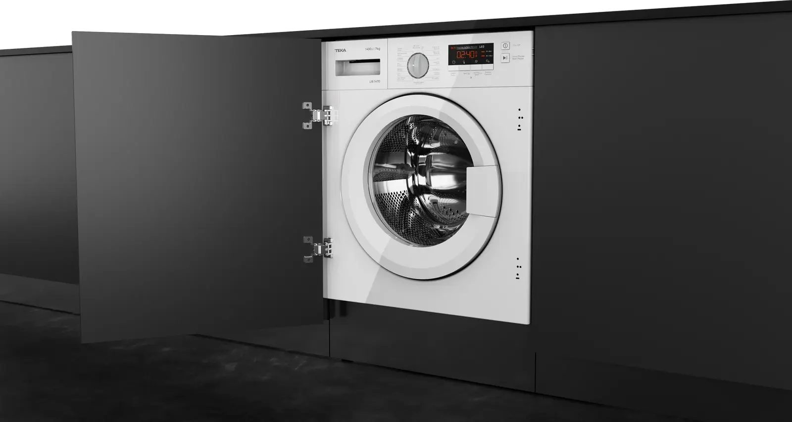 Teka LI6 1471 Built-in Washing Machine, 7kg Capacity, Inverter Motor, 1400 rpm Spin Speed, 16 Programs, Energy Class A, White