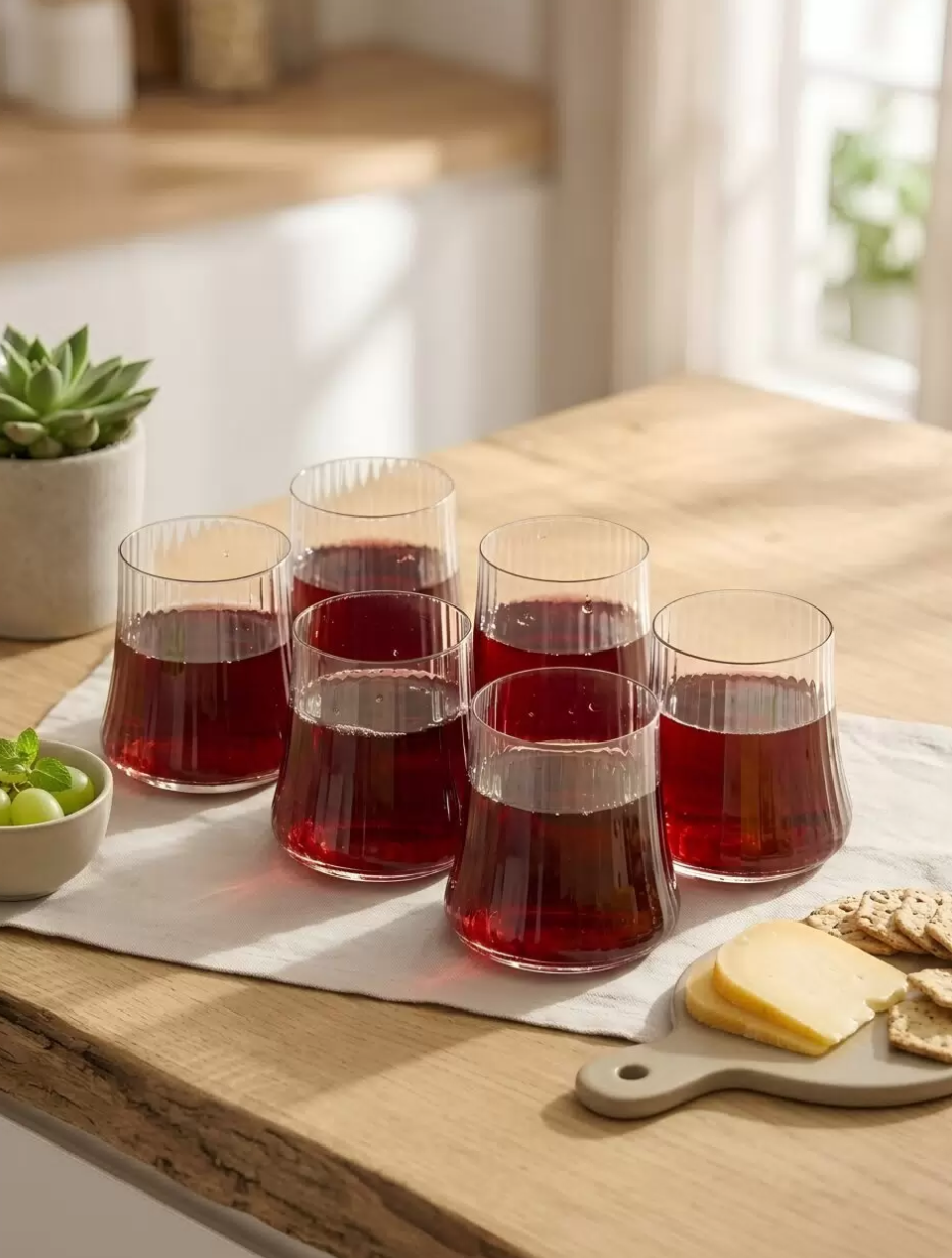 Set de 6 piese Pahare pentru apa Bohemia Xtra Optic din cristal, 350 ml, cu model optic deosebit