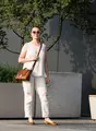 Handmade Women's Handbag, Brown, Natural Cow Leather Exterior and Pigskin Interior, Italian Hardware, 27x18x9 cm, Top Handle and Detachable Crossbody Strap
