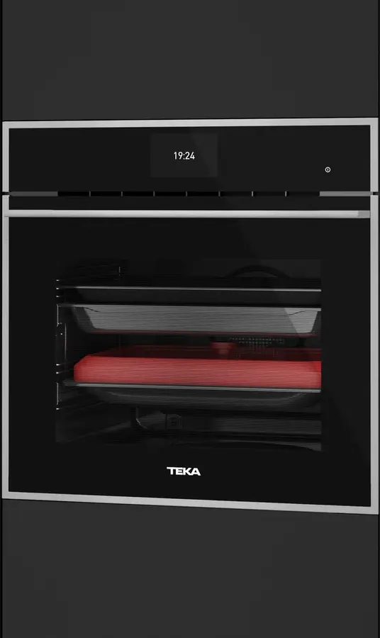 Cuptor Electric Multifunctional Teka iOVEN P SurroundTemp, Capacitate 70L, Clasa Energetică A+, Curățare DualClean Piroliză și HydroClean PRO, Control TFT Touch, Cristal Black