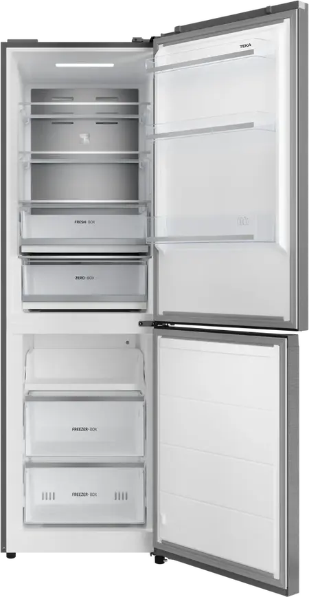 Frigider Combinat Teka RBF 64660 SS, Total No Frost, Motor Inverter, Inox, DualTemp, Iluminare LED, Capacitate 338L, Dimensiuni 60x70x185 cm