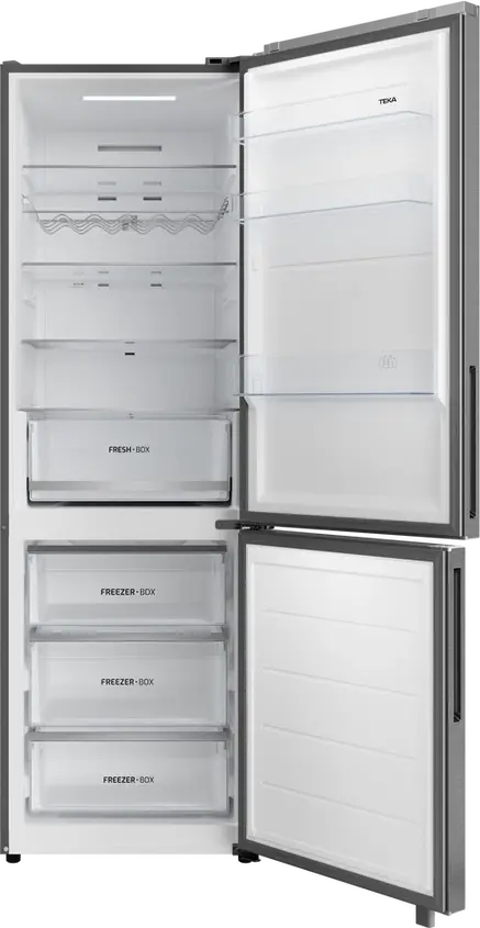 Teka RBF 64650 SS Free-standing Combi Refrigerator with Bottom Freezer, Total No Frost, Inverter Motor, Stainless Steel, Energy Class C, 401L
