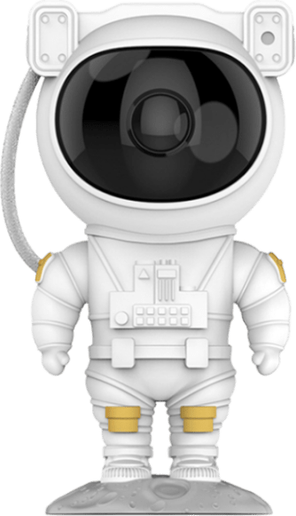 Proiector Galaxie Astronaut cu Cer Steleat - Lumini LED cu 8 Mode Colorate, Stele Laser Verzi, Rotatie 360°, Telecomandă, Lumină de Noapte USB (120x113x228mm)