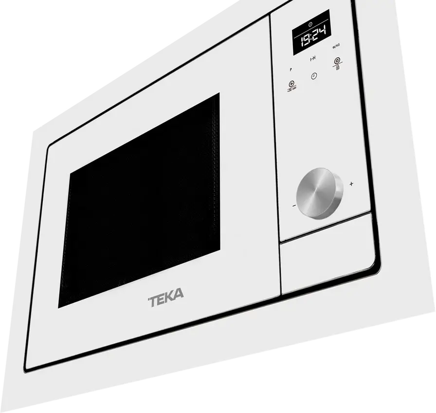 Teka ML 8200 BIS Built-in Microwave with Grill, Urban Colours Edition White Crystal, 1200W/1000W, 20L Capacity, Stainless Steel Interior, Touch Control