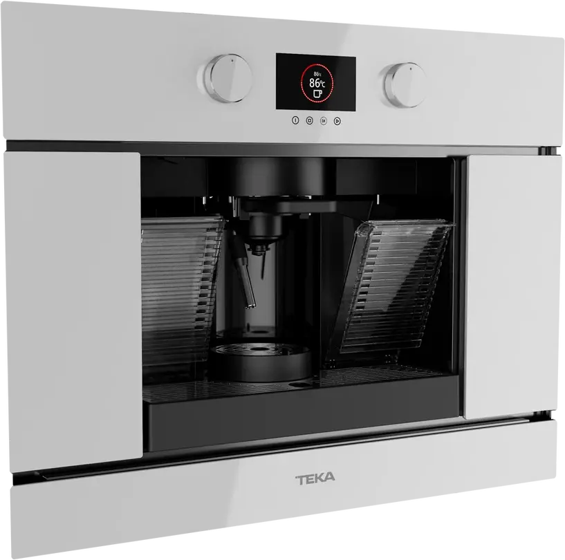 Teka CLC 8350 MC Built-in Espresso Machine, Urban Colours White Crystal, 19 Bar Pump, TFT Touch Display, Capsules & Ground Coffee, 1L Tank