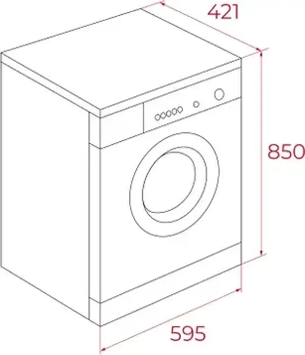 Teka WMK 40740 Front-Load Washing Machine, 7kg Capacity, Inverter Motor, Energy Class A, 1200 rpm Spin Speed, Steam Function, 15 Programs, White