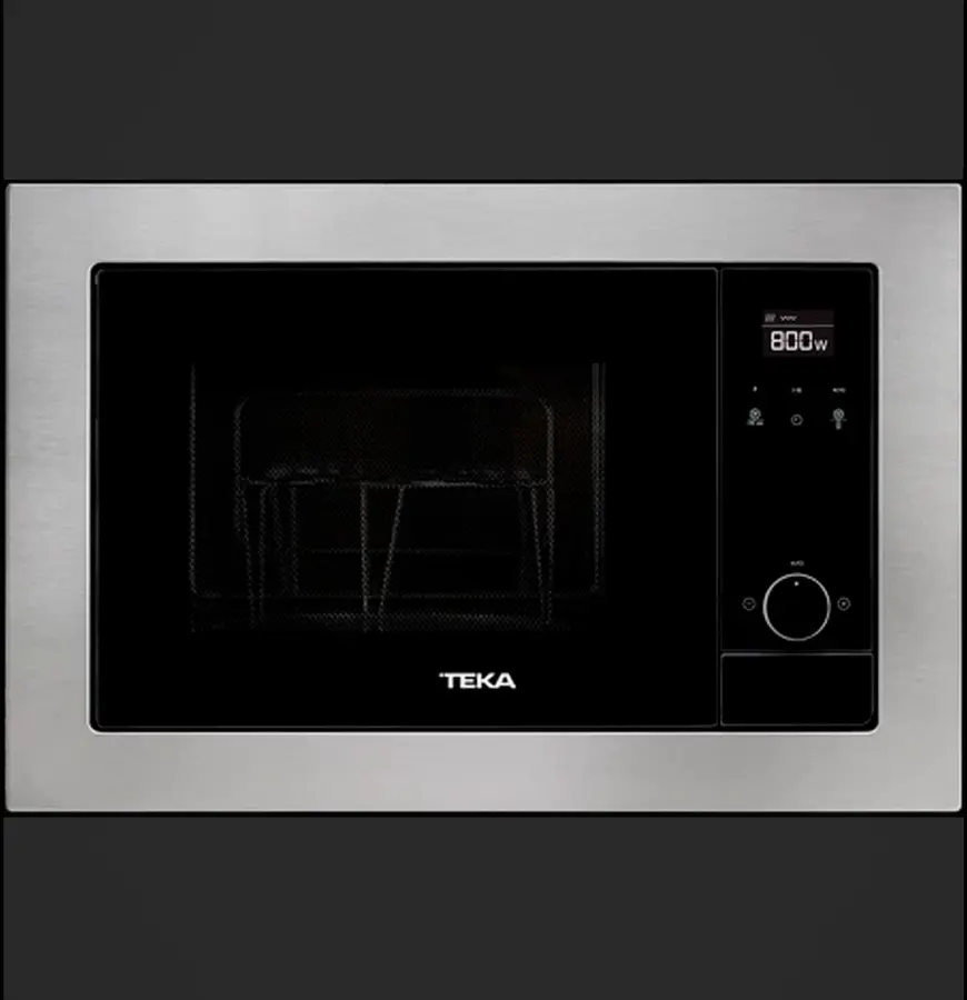 Teka MS 620 BIS Built-in Microwave Oven with Quartz Grill, 20L Capacity, 700W/1000W, Stainless Steel Inox, Touch Control TFT Display, Auto Defrost