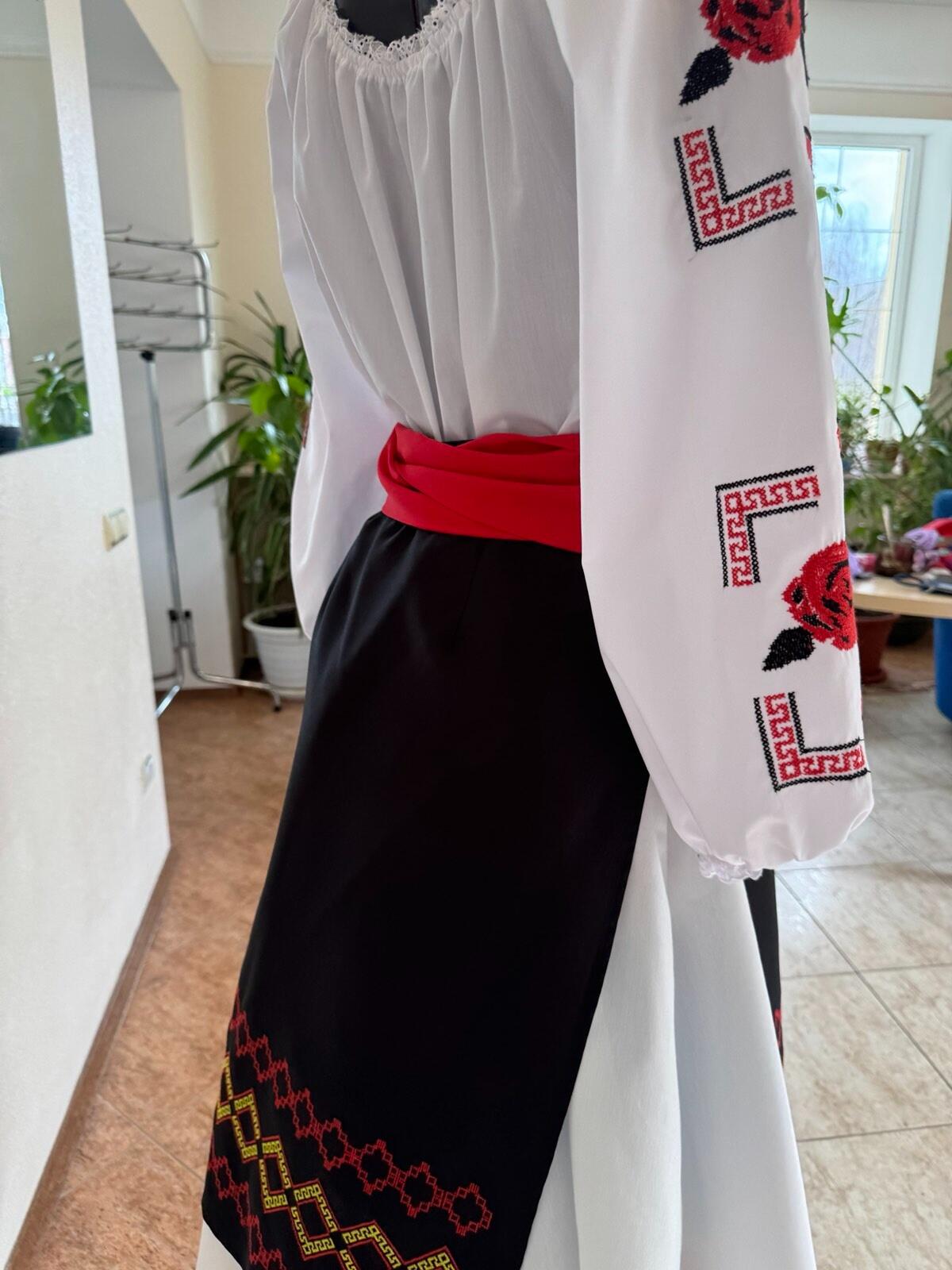 Benefis J 0152 Moldovan National Skirt for Women and Girls, Traditional Embroidery, High-Quality Natural Materials