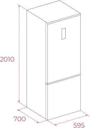Teka RBF 88680 SS Free-standing Bottom Freezer Refrigerator, Total No Frost, Inverter Compressor, Stainless Steel, 378L Capacity, 59.5x201x70 cm