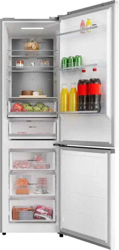 Frigider Combinat Teka RBF 68670 WH, Total No Frost, Motor Inverter, Control Electronic, Iluminare LED, Alb, Capacitate 378L, Dimensiuni 60x70x201 cm