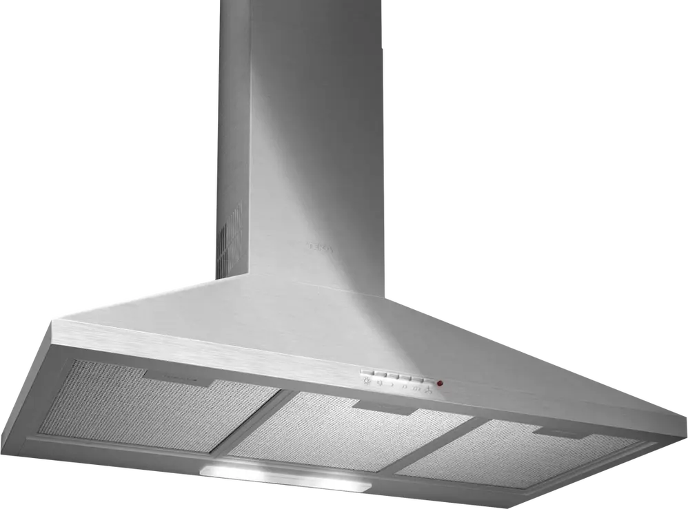 Teka DBP 90 Pro Wall-Mounted Chimney Hood, Pyramid Shape, Stainless Steel Inox, 90cm Width, 780 m3/h Max Extraction, Dual Motor, Halogen Lighting