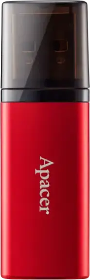 Apacer AH25B USB 3.1 Gen 1 Flash Drive, High-Speed Metal Body Memory Stick with Contrast Design and Protective Cap Sunrise Red 64 GB