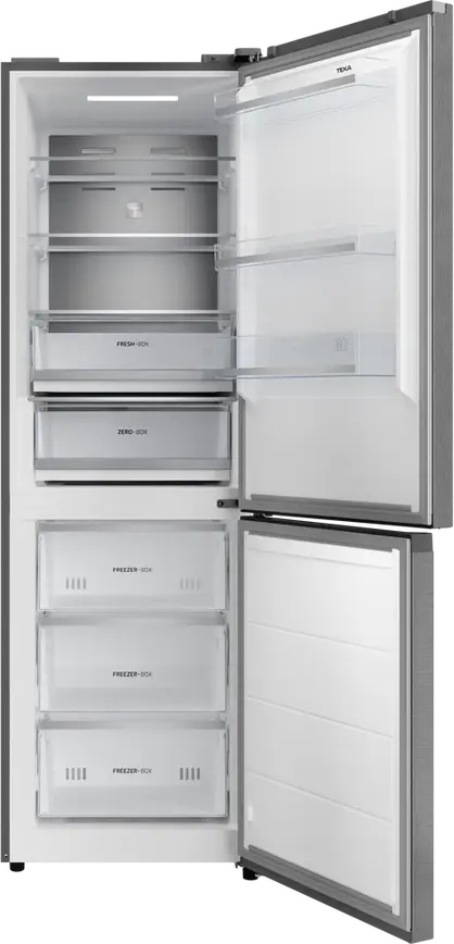 Холодильник Teka RBF 84680 SS с морозильной камерой, Total No Frost, Inox, инверторный мотор, DualTemp, Metal Cooling, объем 338 л, 60x70x185 см
